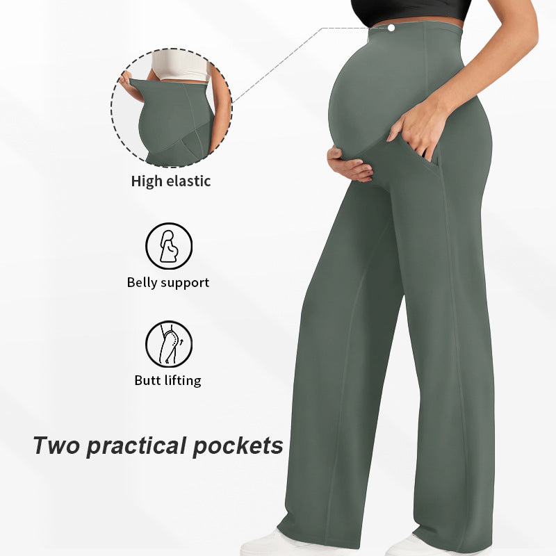 Pregnant women's casual wide-leg pants