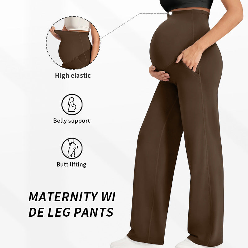 Pregnant women's casual wide-leg pants