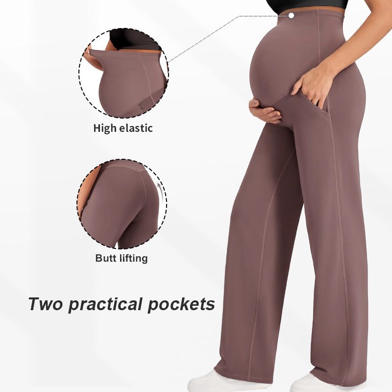 Pregnant women's casual wide-leg pants