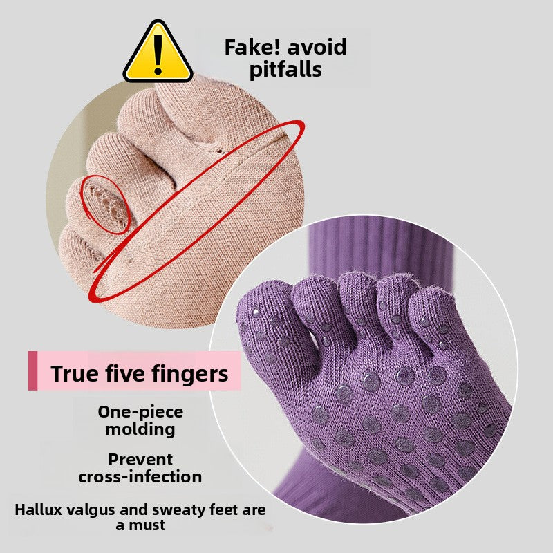 Long Five-Finger Yoga Socks
