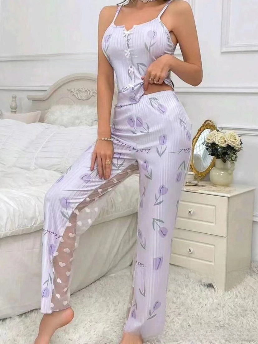 Sleeveless bandeau pajama set