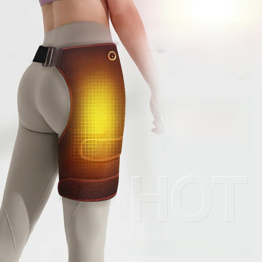 Hot compress and massage of the hip joint