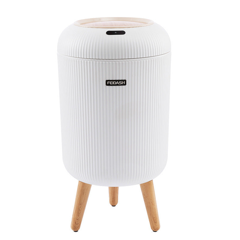 Smart sensor-operated trash can with lid