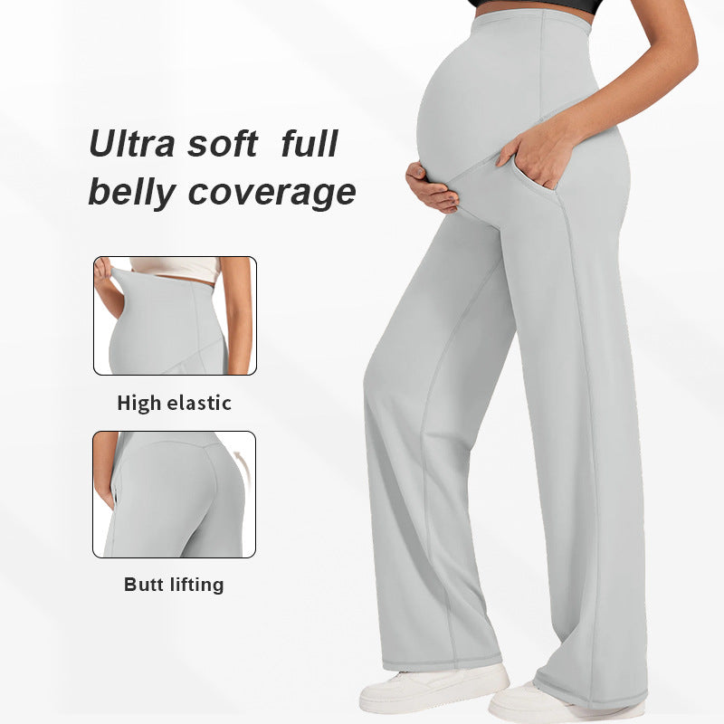 Pregnant women's casual wide-leg pants