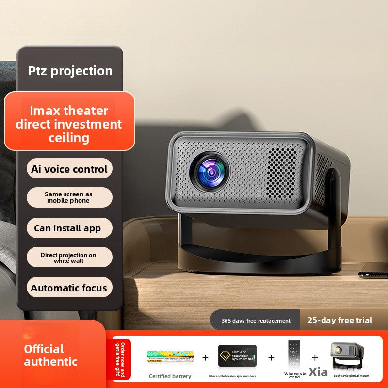 Smart HD Home Theater Projector with AI Voice Control