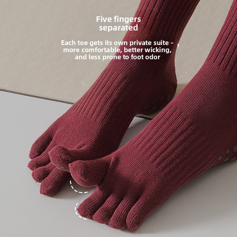 Long Five-Finger Yoga Socks