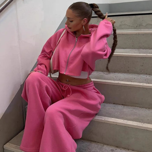 Fashionable long-sleeve sporty casual hoodie