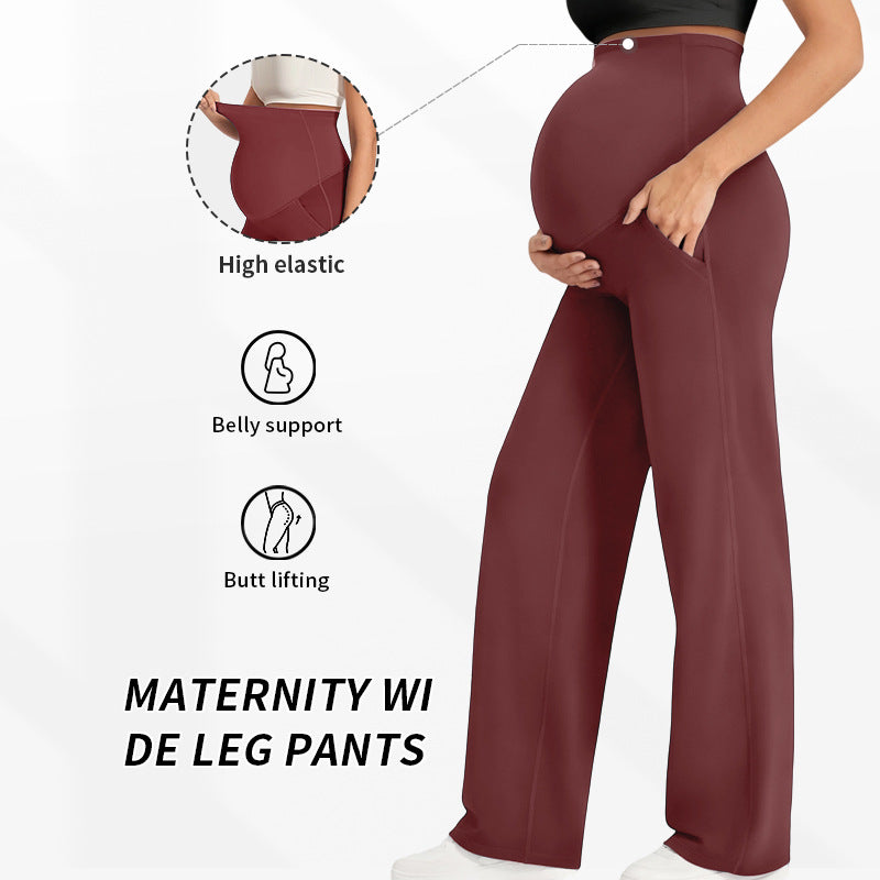 Pregnant women's casual wide-leg pants
