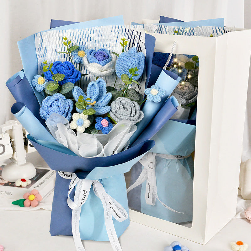 Knitted large bouquet