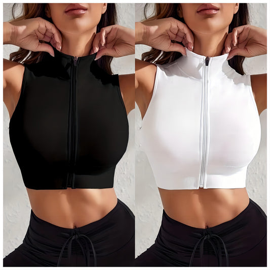 Seamless tight-fitting breathable yoga vest