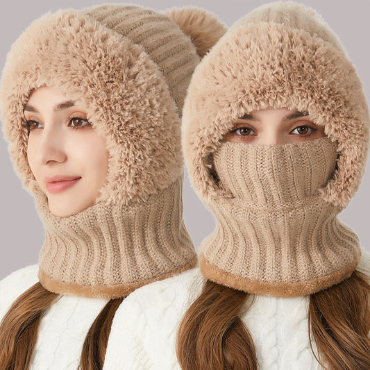 Winter Fleece Lined Knit Hat