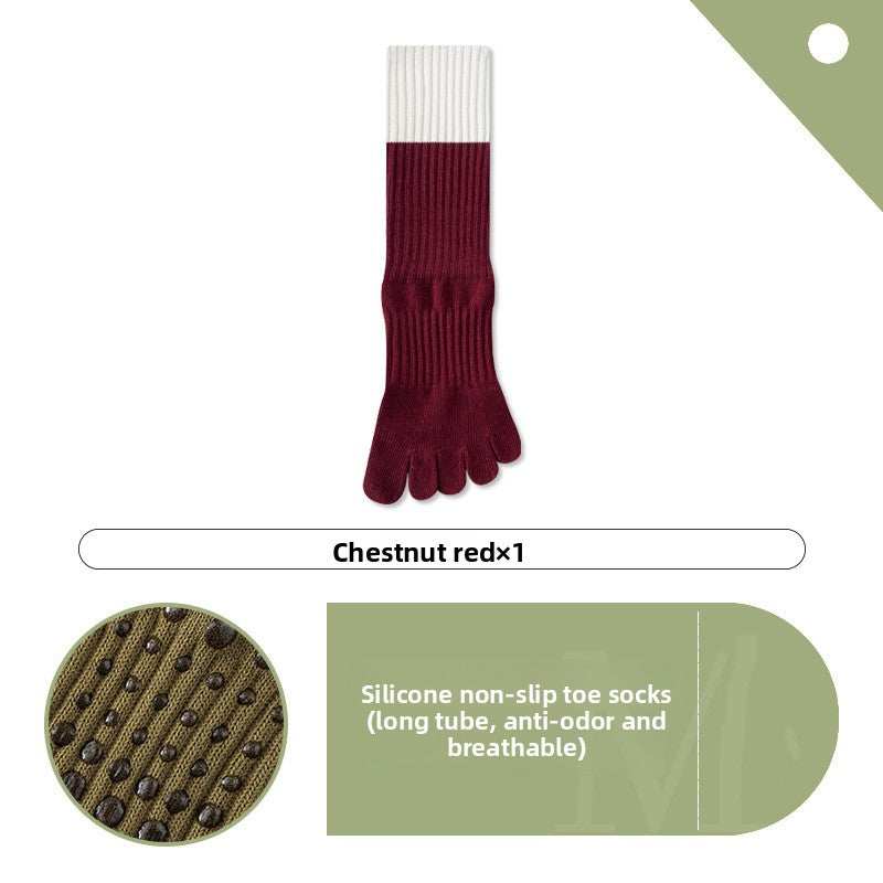 Contrasting color yoga socks