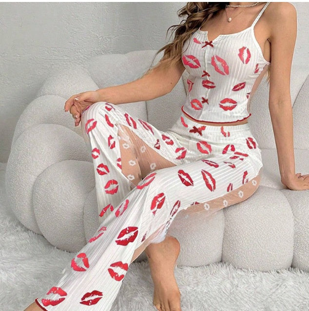 Sleeveless bandeau pajama set