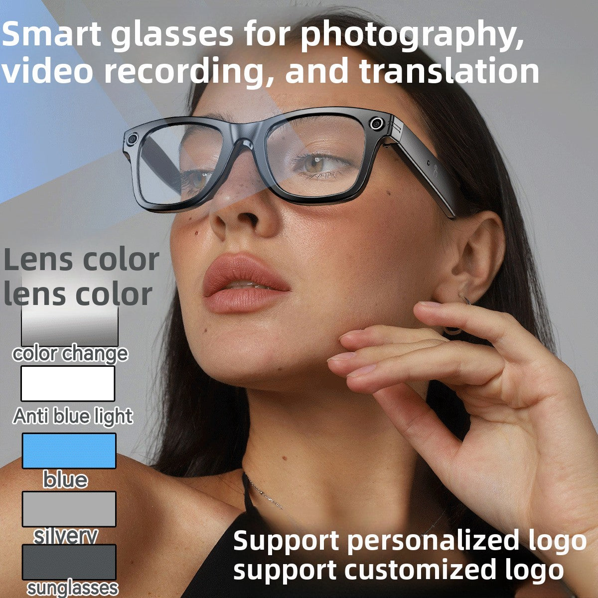 Intelligent high-definition camera translation glasses