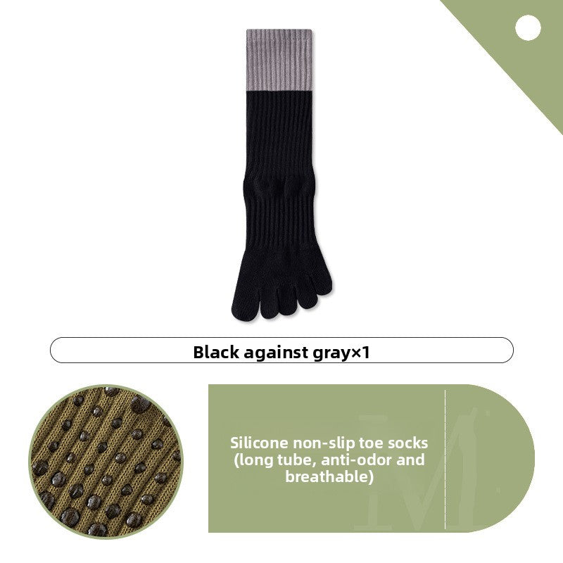 Contrasting color yoga socks