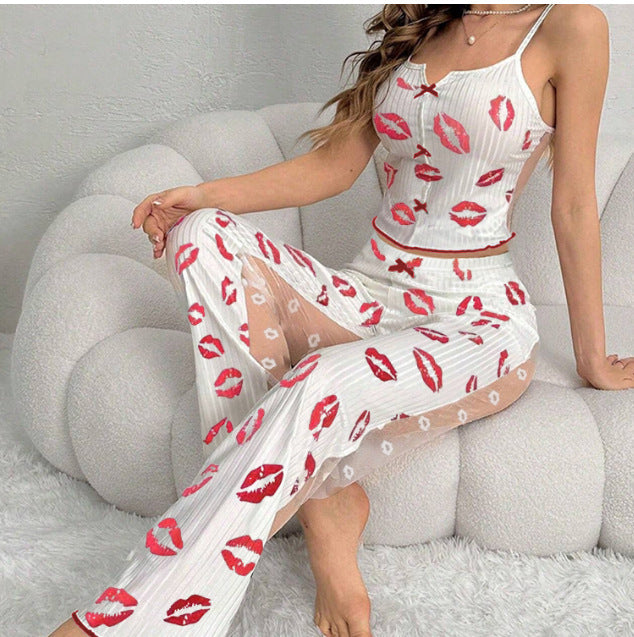 Sleeveless bandeau pajama set