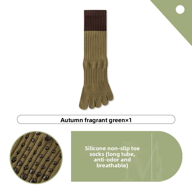 Contrasting color yoga socks