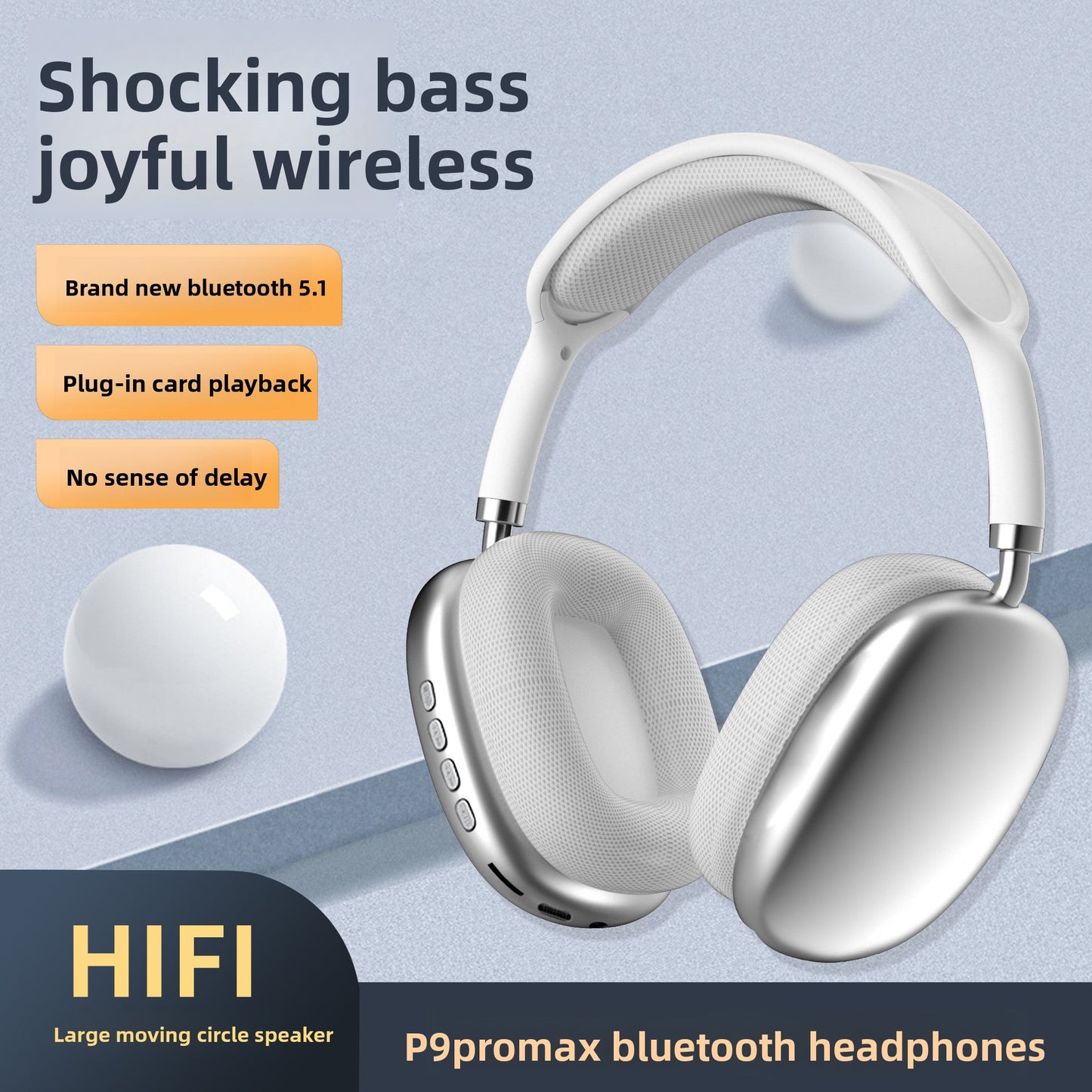 Wireless Bluetooth for over-ear headphones