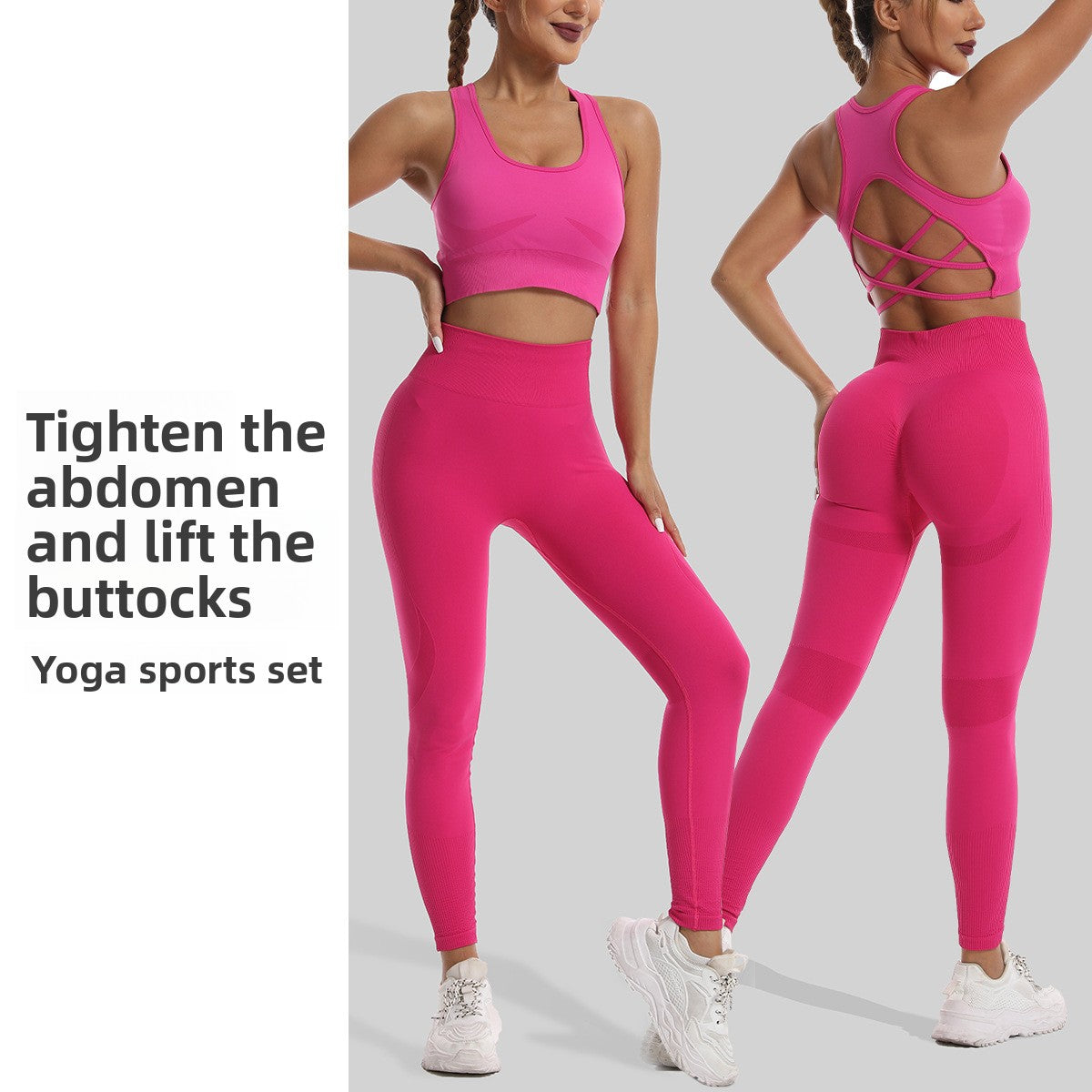 Seamless Quick-Dry Sports Suit with Built-In Bra